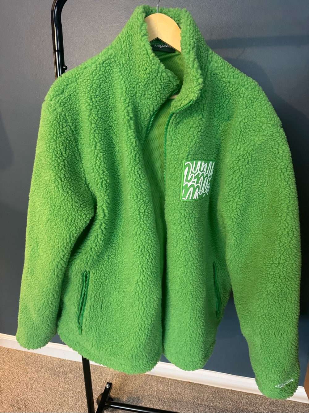 Mifland Plush Fleece Teddy Jacket - Green